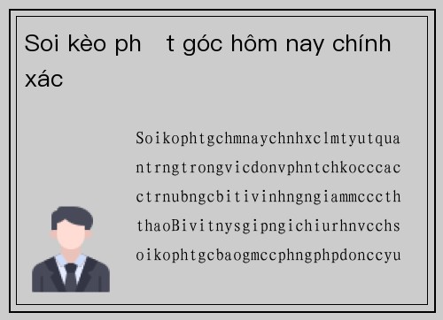 Soi kèo phạt góc hôm nay chính xác