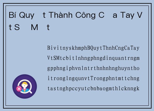Bí Quyết Thành Công Của Tay Vợt Số Một