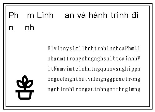 Phạm Linh Đan và hành trình điện ảnh